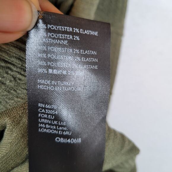 Free People Womens Violet Mini Dress Size Small Green Puff Sleeve Baby Doll Boho - Picture 4 of 9